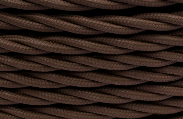 BIRONI Коричневый матовый Витой провод 2*0,75 10м B1-422-72-10