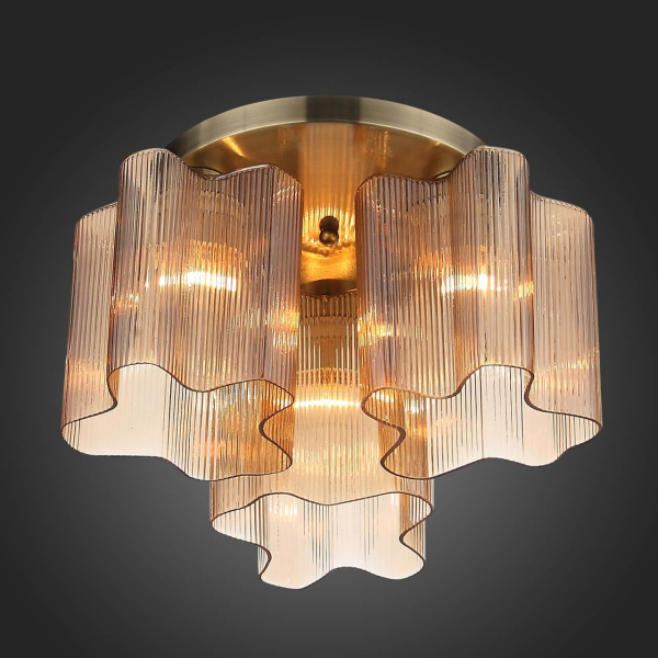 Купить ST LUCE SL117.302.03 Люстра потолочная Бронзовый/Янтарный E27 3*60W