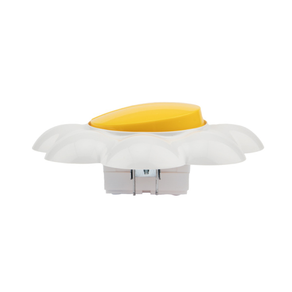 Купить Kranz Выключатель двухклавишный HAPPY с/у, Ромашка, желтый/белый KR-78-0621