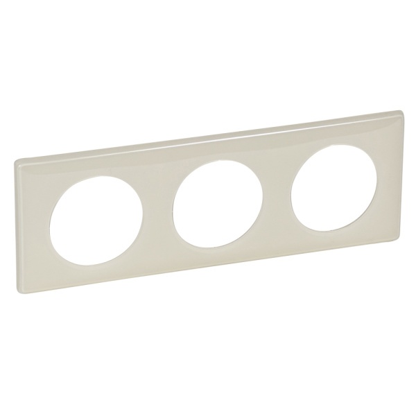 Legrand Celiane2 Слоновая кость глянец Рамка 3-ая (2+2+2 мод) 066623