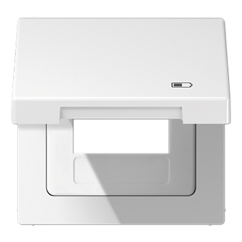 JUNG Рамка с подпружиненной крышкой для USB-механизмов, с центральной платой, белый LS990BFKLUSBWW