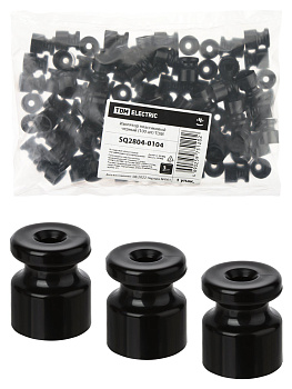 TDM Изолятор пластиковый черный (100 шт) SQ2804-0104