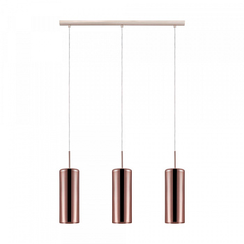 Eglo 98699 Подвес SELVINO, 3X15W(E27), сталь, никель матовое/стекло с напылением, медный