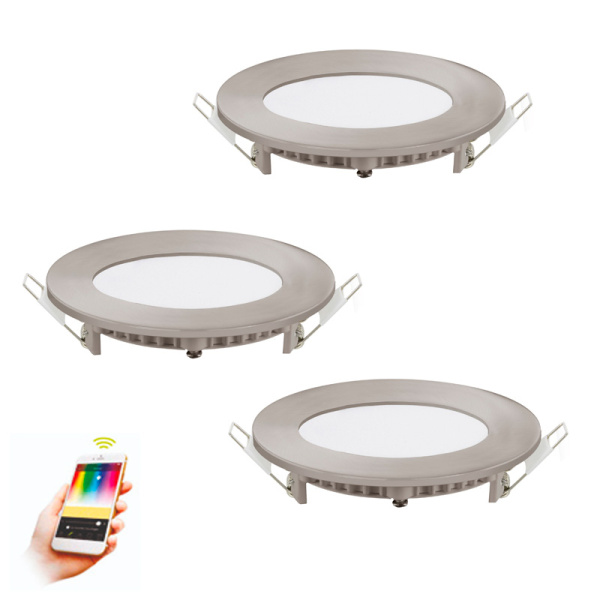 Eglo 32882 Светодиодный комплект встраиваемых cветильников FUEVA-C умный свет connect, 3х3W (LED), 85, ET Eglo 32882 Светодиодный комплект встраиваемых cветильников FUEVA-C умный свет connect, 3х3W (LED), 85, ET