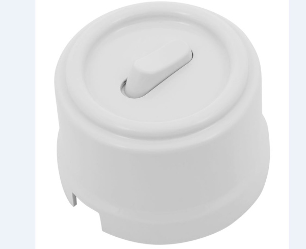 BIRONI Лизетта Пластик Белый Выключатель перекрестный 1-кл (клавишный) B1-223-21