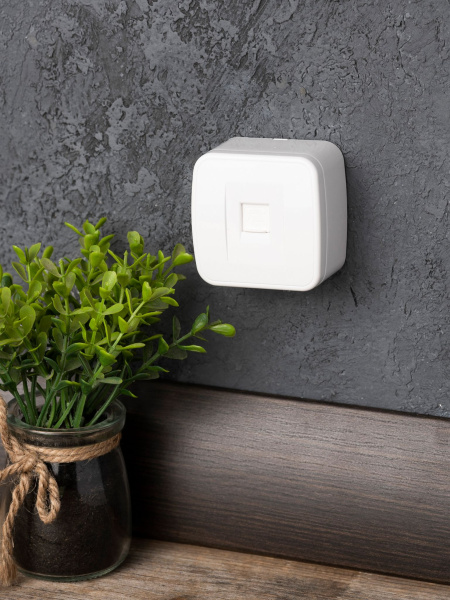 Купить EKF Basic Минск Белый Розетка RJ-11, ОП