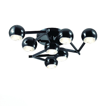 ST LUCE SL853.402.07 Люстра потолочная  Черный/Черный, Серебристый E14 7*40W