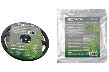 TDM Лента светодиодная SMD5050-60-20-12-144-YE 60LED/м, IP20, 12В, 14,4Вт, желтый, (У) SQ0331-0177