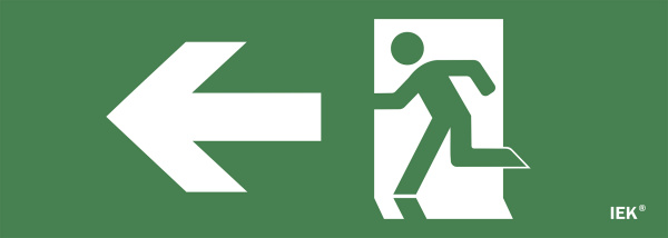 IEK Этикетка самокл. 280х100мм "Фигура/стр. влево"