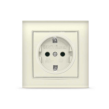 UNIVersal "Бриллиант" Розетка "слоновая кость"с/з 7948844