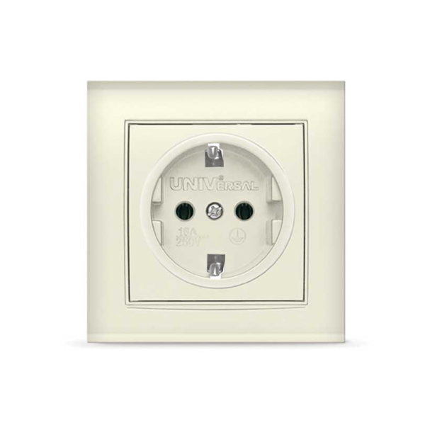 UNIVersal "Бриллиант" Розетка "слоновая кость"с/з 7948844