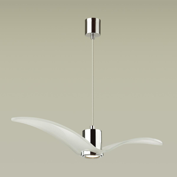 Odeon Light 4903/1A PENDANT Подвес GU10 1*5W BIRDS ODL22 233 белый/хром/стекло Купить Odeon Light 4903/1A PENDANT Подвес GU10 1*5W BIRDS ODL22 233 белый/хром/стекло