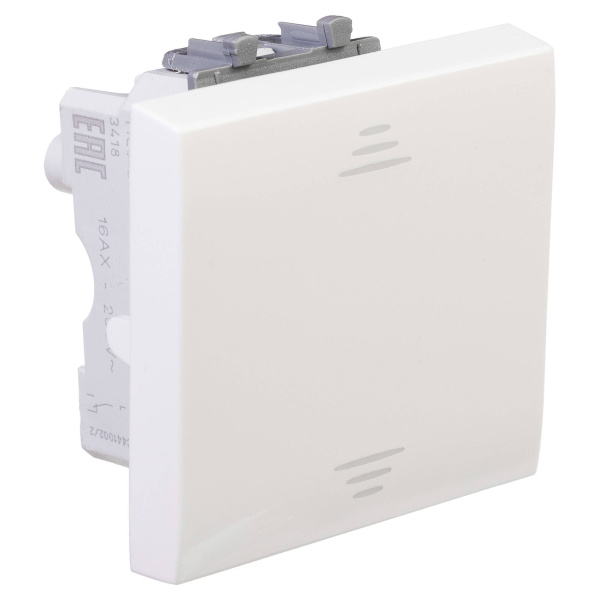 Купить DKC Переключатель одноклавишный модульный, "Avanti", "Белое облако", 2модуля