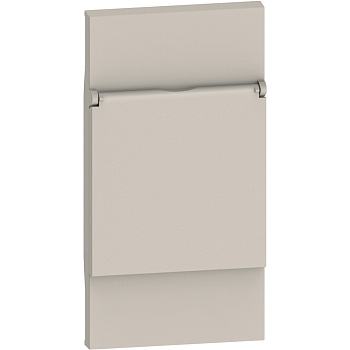 BT Living now Песочный Лицевая панель с крышкой для розеток 2К+З немецкого стандарта 2 мод KM04P