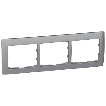 Legrand DIY Galea Life Алюминий Рамка 3-я, горизонтальная 696853