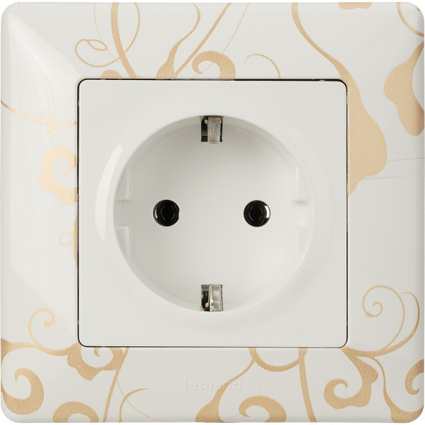 Купить Legrand Valena LIFE DIY Бел Розетка 1-ая с/з, безвинт.зажим 753421