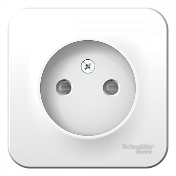 Systeme Electric Blanca наруж Бел Розетка б/з со шторками 16А, 250В, изолир. пластина