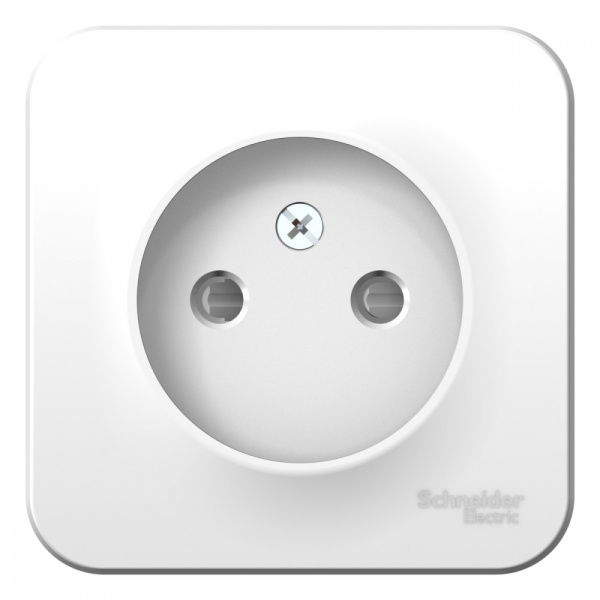 Systeme Electric Blanca наруж Бел Розетка б/з со шторками 16А, 250В, изолир. пластина