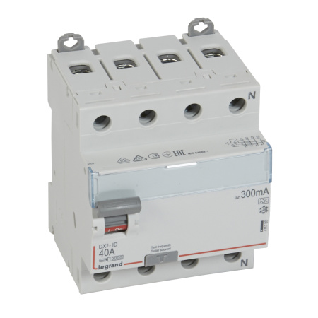 Legrand DX3 УЗО 4P 40А A 300мА N справа 411780