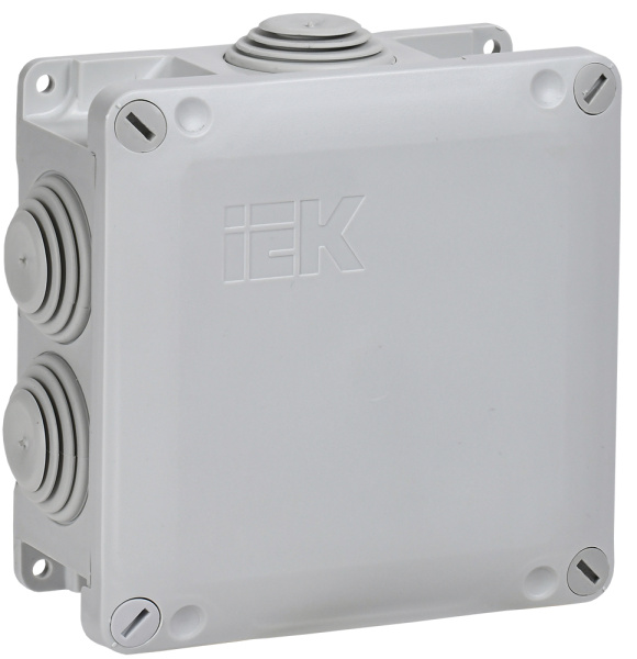 IEK Коробка расп. КМ для о/п 110х110х50мм IP65 6 вв. (7035) UKO10-110-110-050-K41-65