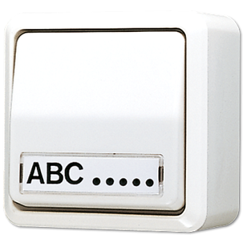 JUNG Выключатель 10 AX 250 V ~ для накладного монтажа, с полем для надписи белый 606ANAWW