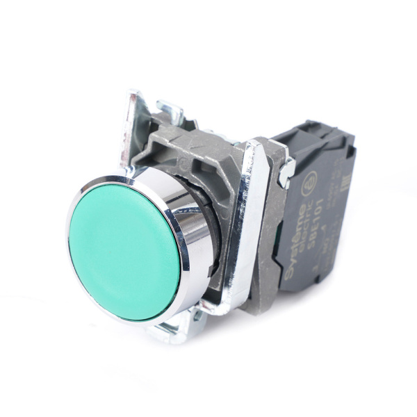 Systeme Electric Кнопка SB4 в сборе модульная 22мм зеленая с возвратом металл 1НО