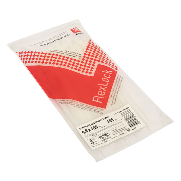 Купить EKF PROxima Хомут P6.6 стандартный (б), 4.6x160 (100шт) FlexLock