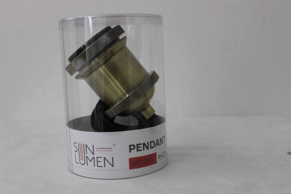 Купить SUN-LUMEN Ретро-патрон с подвесом провод Черный E40  с кольцом, 2x0,75, патрон Бронза, 2m 056-694