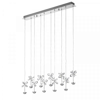 Eglo Подвес LED PIANOPOLI, 10х2,5W(LED), L870, H1100, хром/хрусталь 93663