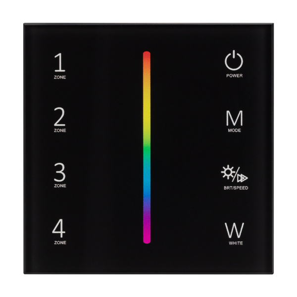 Купить Arlight Панель Sens SMART-P30-RGBW Black (230V, 4 зоны, 2.4G) (IP20 Пластик, 5 лет) 027104