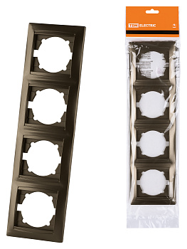 TDM Рамка 4-х постовая вертикальная бронза "Лама" SQ1815-0735