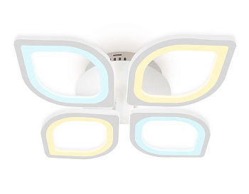 Ambrella Потолочный светодиодный светильник с пультом FA4488/4 WH белый 4200K/3000K+6400K/6400K+3000K 62W 500*500*150 (ПДУ ИК)