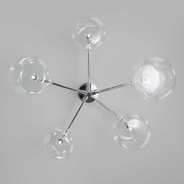 Купить Eurosvet Потолочная люстра со стеклянными плафонами 70128/5 хром a056924