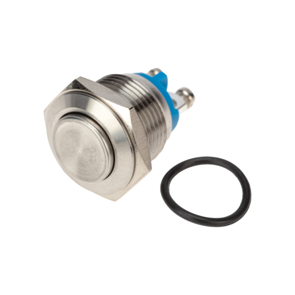 Кнопка антивандальная Ø16 Б/Фикс (2с винт) (ON)-OFF выпуклая Rexant 36-3231