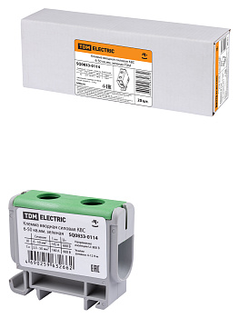 TDM Клемма вводная силовая КВС 6-50 кв.мм. зеленая SQ0833-0114