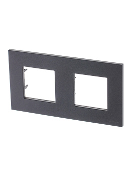 ABB NIE Zenit Антрацит Рамка 2-я 2+2 мод 2CLA227200N1801