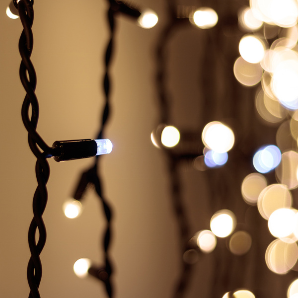 Arlight Светодиодная гирлянда ARD-CURTAIN-PRO-2000x3000-BLACK-760LED-FLASH WARM/WHITE (230V, 70W) (Ardecoled, IP65) 026059