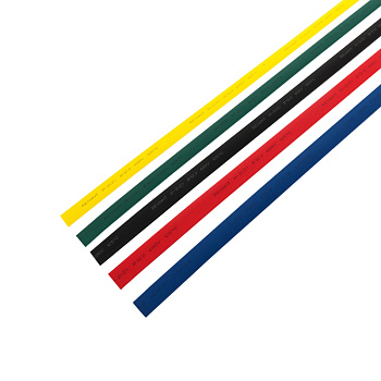 Набор термоусадочной трубки 15,0/7,5 мм, пять цветов, упаковка 50 шт. по 1 м Rexant 29-0165