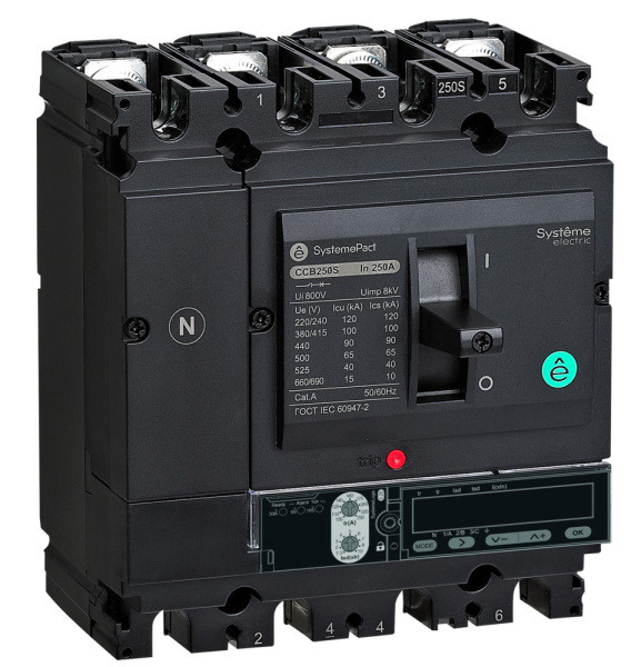 Systeme Electric Автоматический выключатель SYSTEMEPACT CCB100 150KA 4P4D S5.2E 100A рычаг