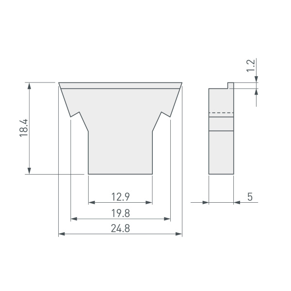 Купить Arlight Заглушка для FOLED белая глухая (Пластик) 027736