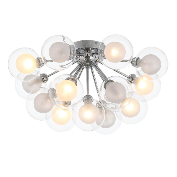 ST LUCE SL431.102.15 Люстра потолочная  Хром/Прозрачный, Белый G9 15*28W Купить ST LUCE SL431.102.15 Люстра потолочная  Хром/Прозрачный, Белый G9 15*28W