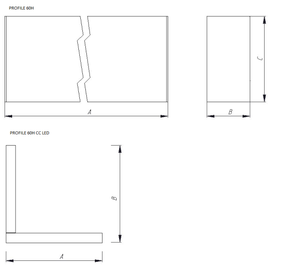Купить СТ PROFILE 60H S DR LED 2400 BL 4000K
