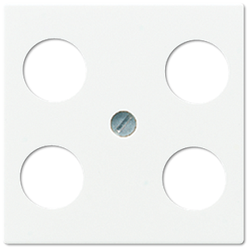 JUNG Крышка для SAT-TV-розетки с 4-мя гнездами белая A561-4SAT1WW