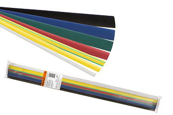 TDM Набор трубок ТУТнг 10/5, 12/6, 16/8, 20/10, 25/12.5, 30/15, 40/20 по 7 цветов по 1м (49 м/упак) SQ0518-0334