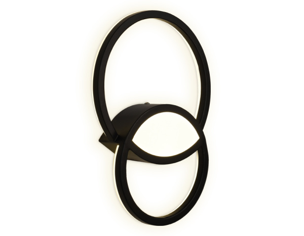 Ambrella Настенный светодиодный светильник с акрилом FL412 BK черный LED 4200K 28W 320*230*50