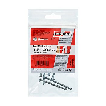 Tech-Krep Саморез ШСММ св. 4,2х50 (6 шт) - пакет 125454