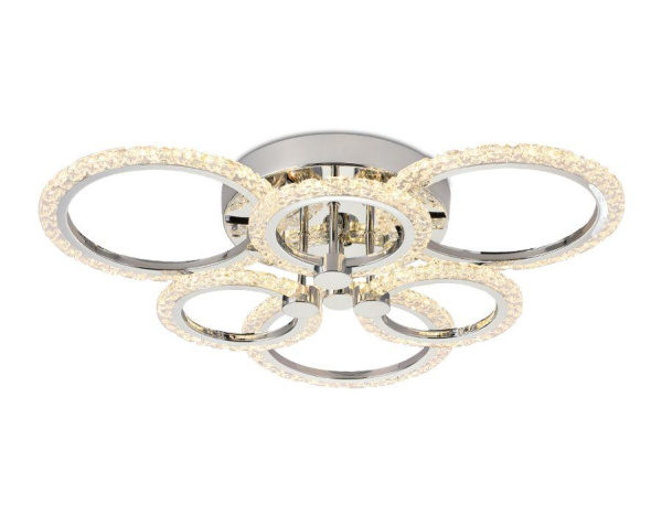 Купить Ambrella Потолочный светодиодный светильник с пультом FA414/3+3 CH хром 90W 580*540*120 (ПДУ РАДИО 2.4)