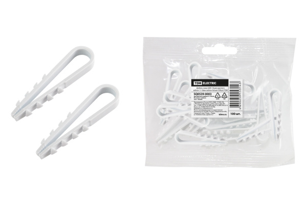 TDM Дюбель-хомут ДХК-18 для круглого кабеля 11-18мм нейлон белый (100шт) SQ0539-0003