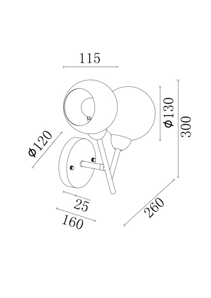Купить Freya Modern Sherry Латунь антик Бра FR5121WL-02G