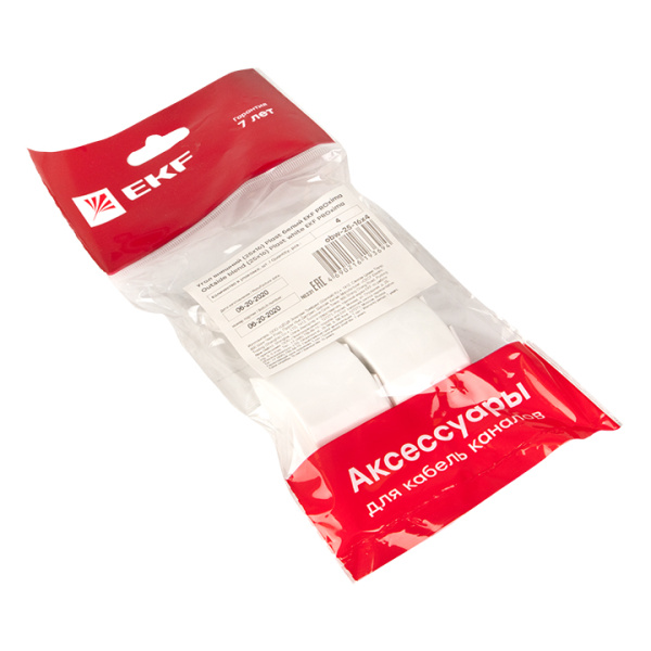 Купить EKF PROxima Угол внешний (25х16) (4 шт) Plast Белый